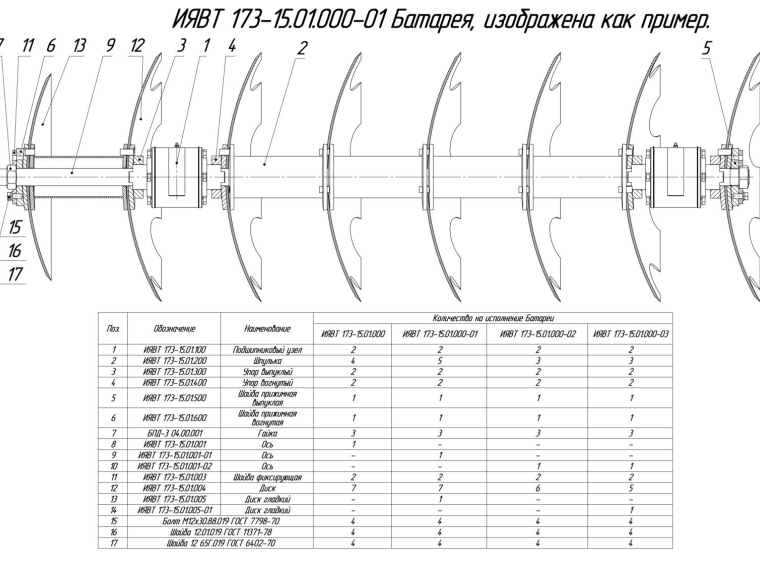ЗАПЧАСТИ К БОРОНА ПРИЦЕПНАЯ ДИСКОВАЯ БПД-9А (с 2025 г.)