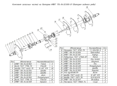 ЗАПЧАСТИ К БОРОНЕ МЕЛИОРАТИВНОЙ БПМ-5-1